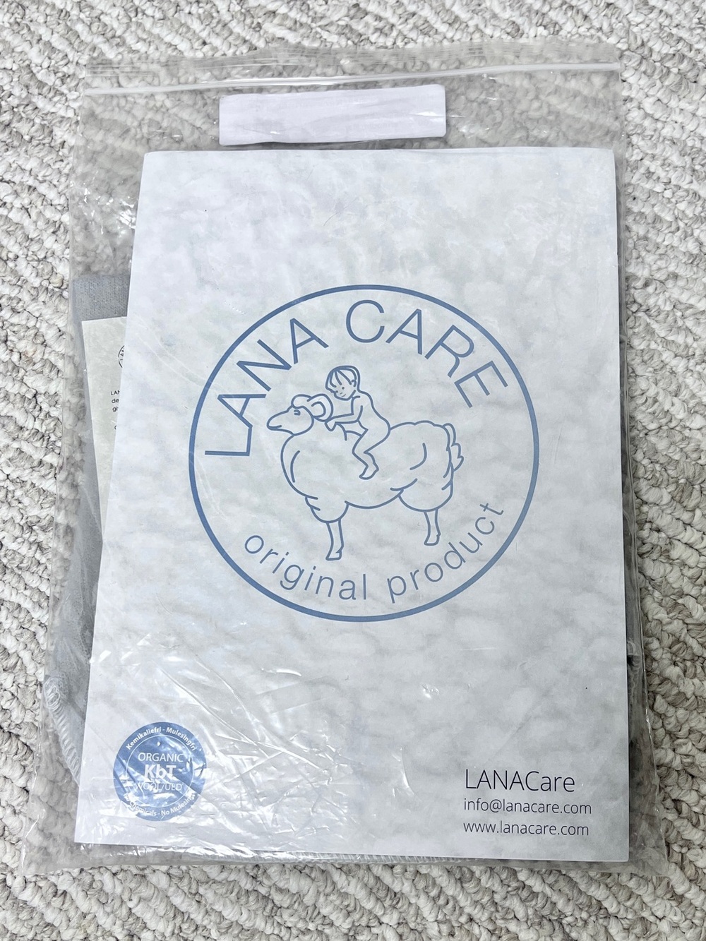 Lana care grey 100% merino wool neck warmer
